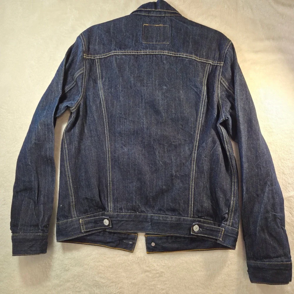 Levi's Trucker Jacket Mens M Blue Excellent 70589 Dark Wash Denim Button Up